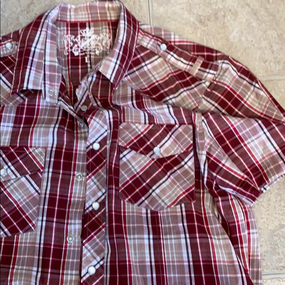 Guess short sleeve button down shirt